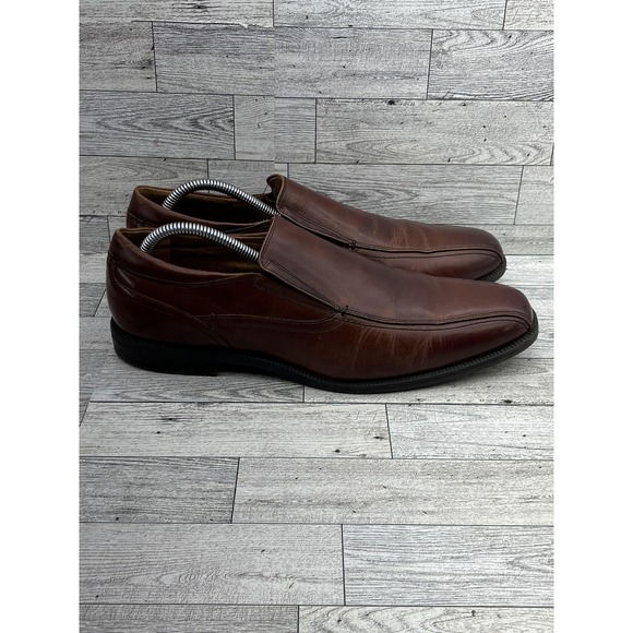 Florsheim Shoes Mens Size 10D Leather Memory Foam Slip On Square Toe Comfort Dre main image 8